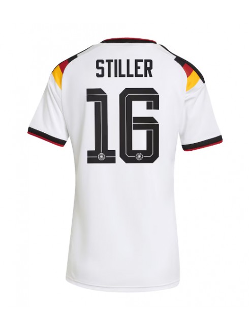 Deutschland Angelo Stiller #16 Heimtrikot für Frauen WM 2026 Kurzarm Deutschland Angelo Stiller #16 Heimtrikot für Frauen WM 2026 Kurzarm